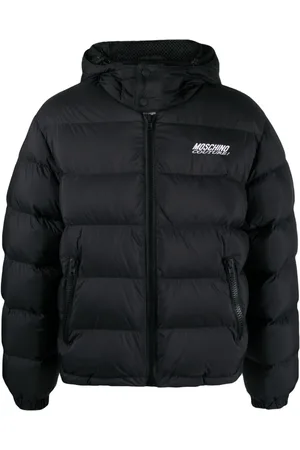 Moschino Gefütterte Jacke mit Logo-Stickerei
