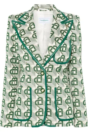 Casablanca Jacquard-Blazer mit steigendem Revers