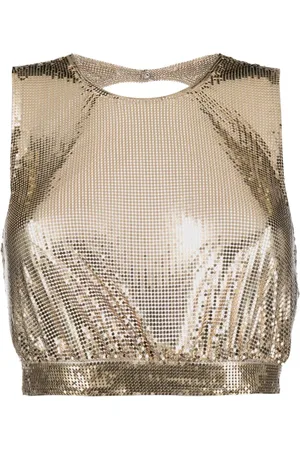 Paco rabanne Paco Cropped-Top aus Mesh