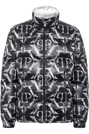 Philipp Plein Gesteppte Jacke mit Logo-Print