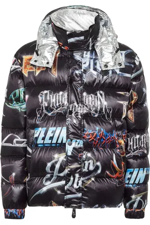 Philipp Plein Gesteppte Jacke mit Logo-Print