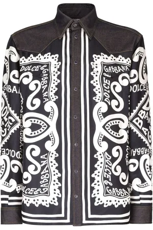Dolce & Gabbana Hemd mit Jeansbesatz