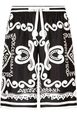 Dolce & Gabbana Shorts aus Seide mit Logo-Print