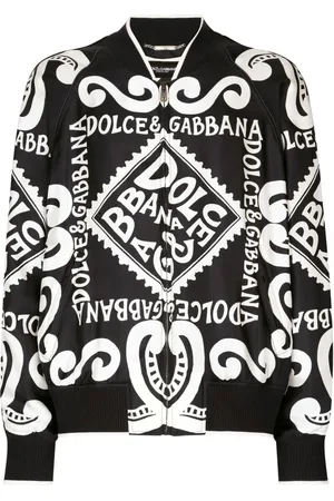 Dolce & Gabbana Bomberjacke aus Seide mit Logo-Print