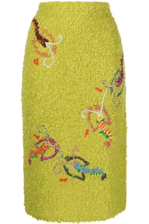 YANYAN KNITS Shrimp Bouclé-Midirock