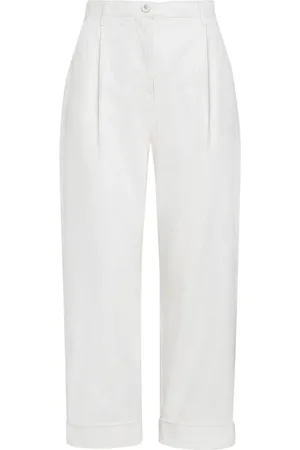 Etro Cropped-Chino mit Fischgrätenmuster