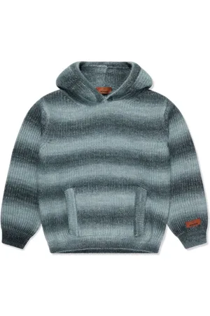 Missoni Gestreifter Strick-Hoodie mit Ombré-Effekt