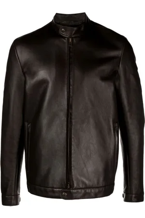 SALVATORE SANTORO Lederjacke mit Stehkragen