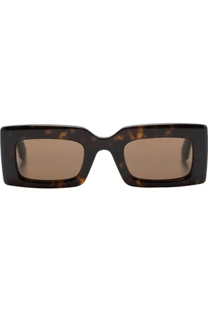 Alexander McQueen Eckige Bold Sonnenbrille in Schildpattoptik