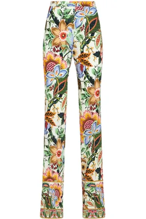 Etro Gerade Hose mit Blumen-Print