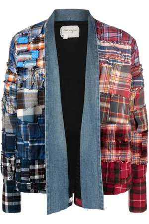 GREG LAUREN Jacke mit Kontrasteinsatz