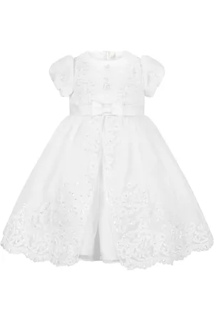 Sarah Louise Ausgestelltes Kleid mit Blumenstickerei