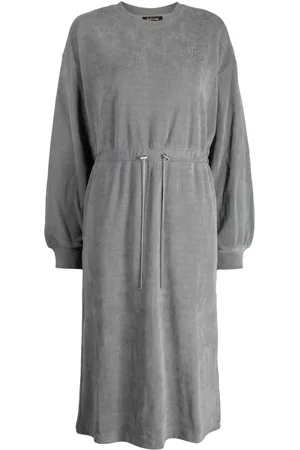 tout a coup Midikleid mit Logo-Stickerei