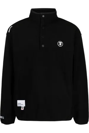 A Bathing Ape Rollkragen-Sweatshirt mit Logo-Applikation