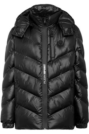 Philipp Plein Gesteppter Mantel mit Tigerstickerei