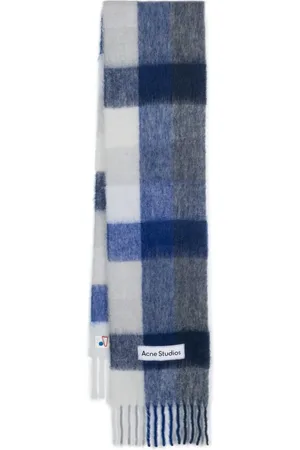 Acne Studios Karierter Schal mit Logo-Applikation