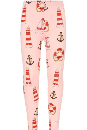 Mini Rodini Leggings mit Leuchtturm-Print