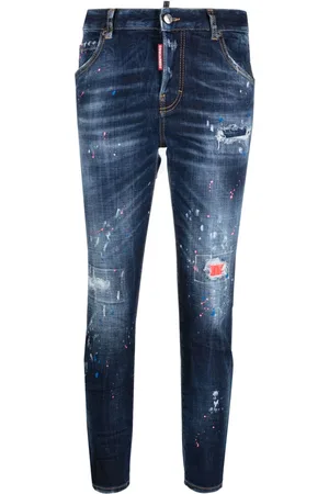 Dsquared2 Skinny-Jeans mit Farbklecks-Print