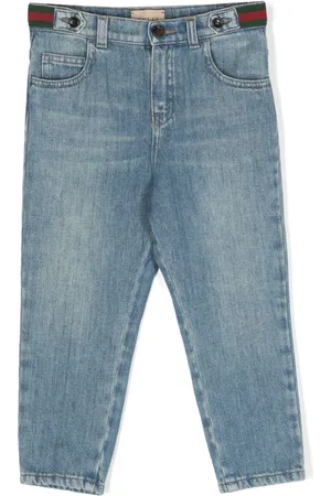 Gucci Straight-Leg-Jeans mit Webstreifen
