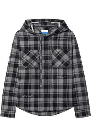 OFF-WHITE Kariertes Hemd mit Kapuze