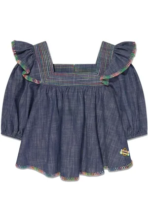 ZIMMERMANN Jeansbluse mit Ziernähten