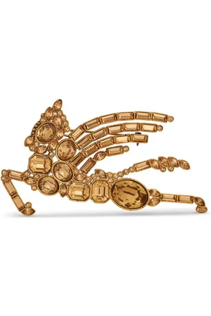 Etro Pegaso Brosche mit Kristallen