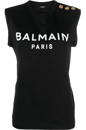 Balmain Trägershirt mit Logo-Print