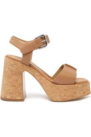 Stella McCartney Skyla Buckled Sandalen mit Plateau 110mm