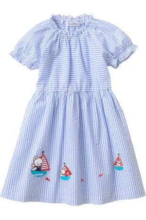 Familiar Gestreiftes Kleid mit Rüschendetail