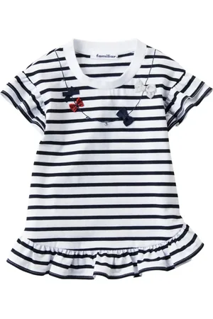 Familiar Gestreiftes T-Shirt mit Schleifendetail