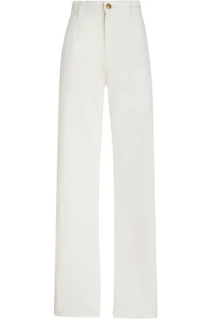 Etro Wide-Leg-Jeans mit Pegaso-Stickerei