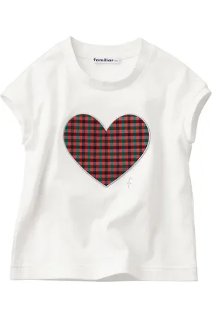 Familiar T-Shirt mit Vichy-Karo-Herz
