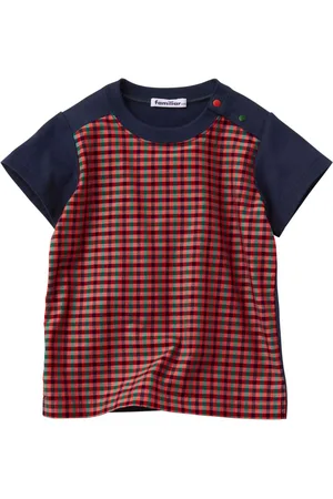 Familiar T-Shirt mit Vichy-Karo-Einsatz
