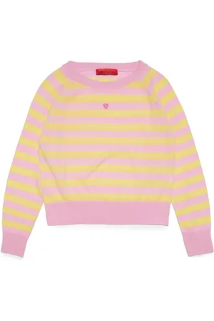 MAX&Co. Kids Gestreifter Pullover mit Herzdetail