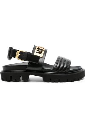 Moschino Sandalen mit Logo-Schild