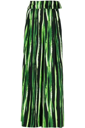 Proenza Schouler Gestreifte Hose mit weitem Bein