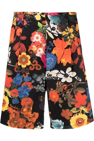 Moschino Bundfaltenshorts mit durchgehendem Blumen-Print