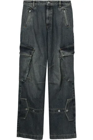 Halfboy Weite Cargo-Jeans mit hohem Bund