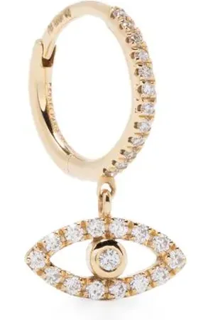 PERSÉE 18kt Evil Eye Gelbgoldohrring mit Diamanten