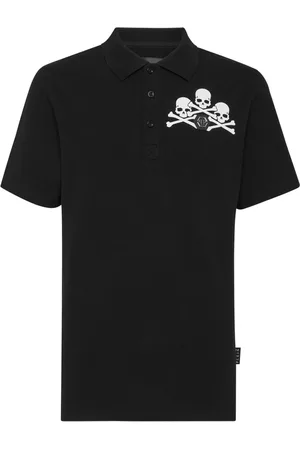 Philipp Plein Poloshirt mit Totenkopf