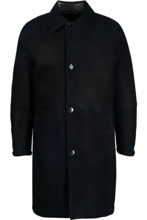 BRIONI Einreihiger Ledermantel