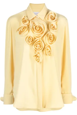 Viktor & Rolf Hemd aus Krepp mit Blumenapplikation