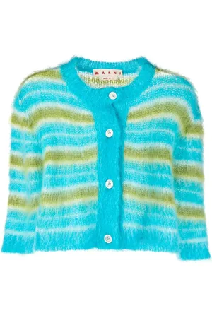 Marni Gestreifter Cardigan mit gebürstetem Effekt