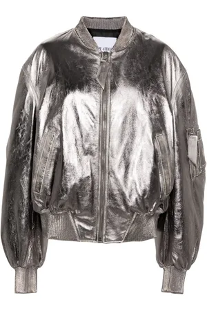 The Attico Anja Bomberjacke im Metallic-Look