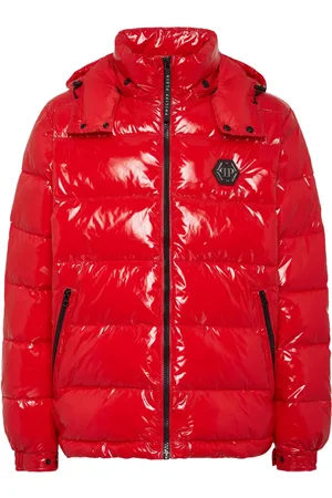 Philipp Plein Gefütterte Jacke mit Hexagon-Schild