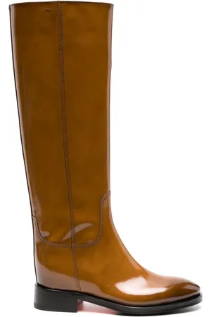 santoni Kniehohe Lacklederstiefel