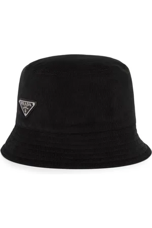 Prada Fischerhut aus Cord mit Logo