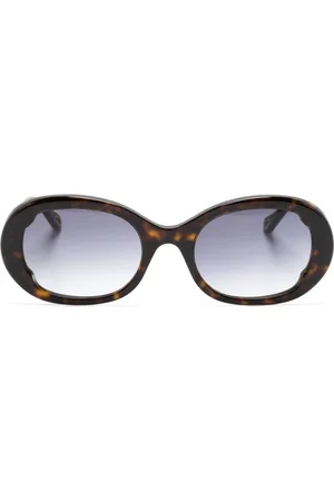 Chloé Havana ovale Sonnenbrille