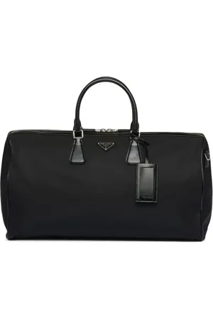 Prada Reisetasche mit Logo-Schild