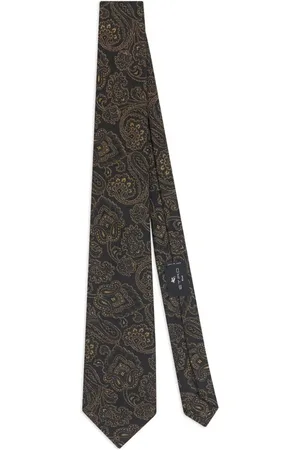 Etro Krawatte im Metallic-Look mit Paisley-Print